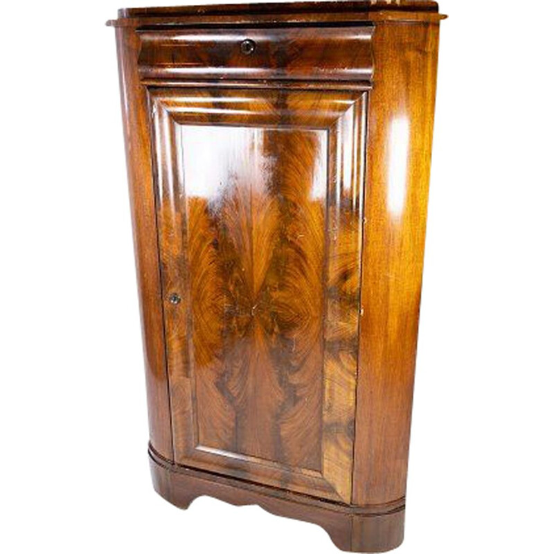 Grand meuble d'angle vintage empire tardif en acajou  1840