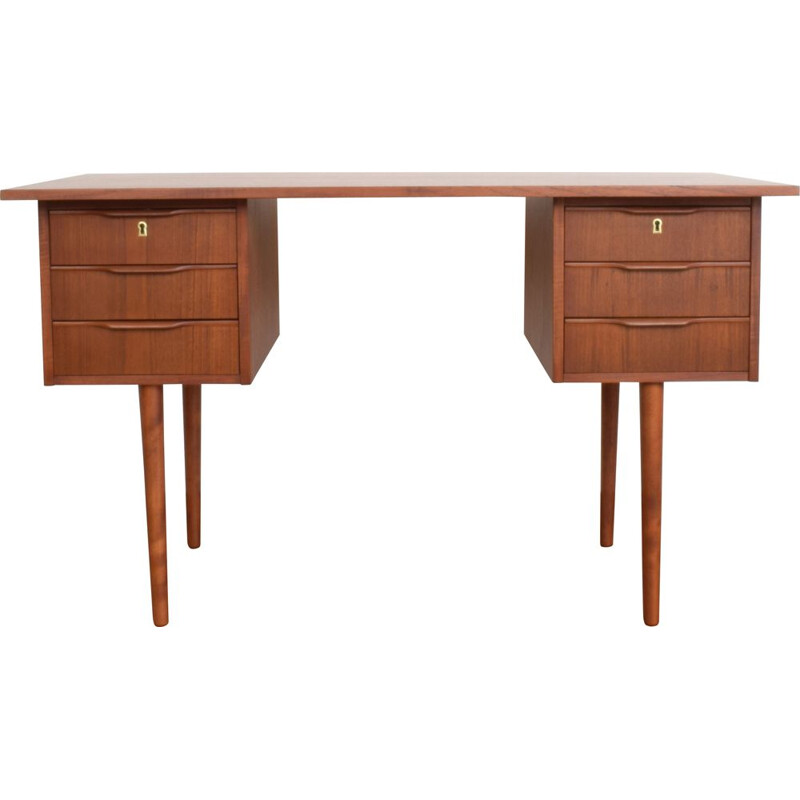 Vintage teak desk Denmark 1960s