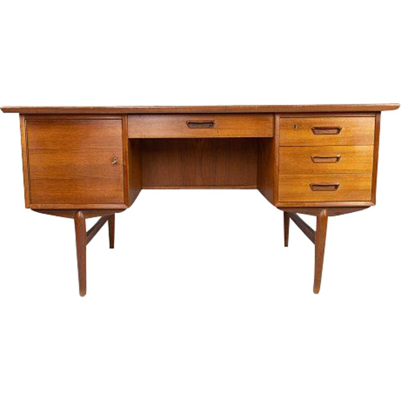 Vintage teak desk Denmark 1960s