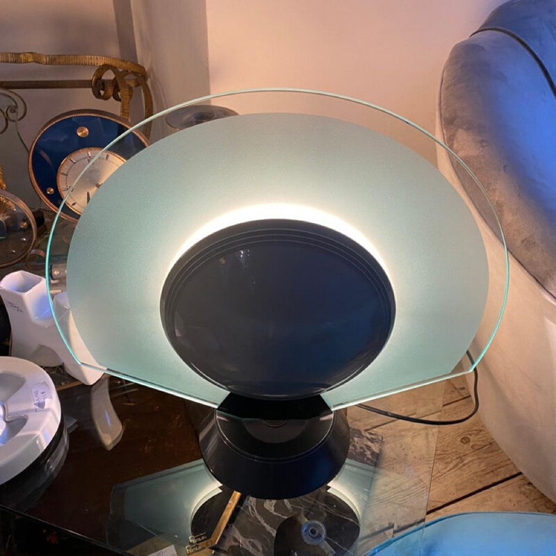 Lampe de table vintage tournante tikal par Pier Giuseppe Ramella pour Arteluce, Italie 1980