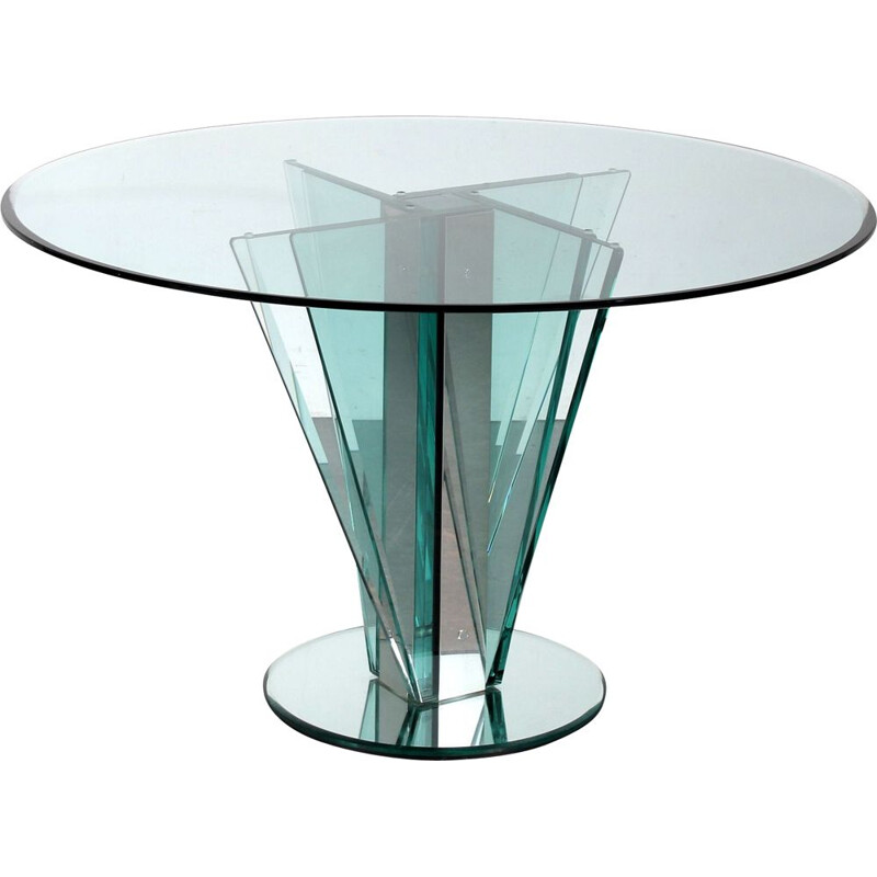 Table en verre vintage - fontana