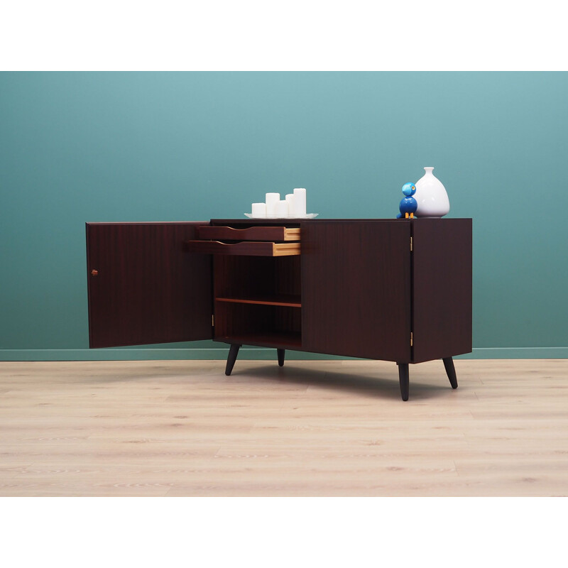 Vintage mahogany commode by Omann Jun, Danish 1960s