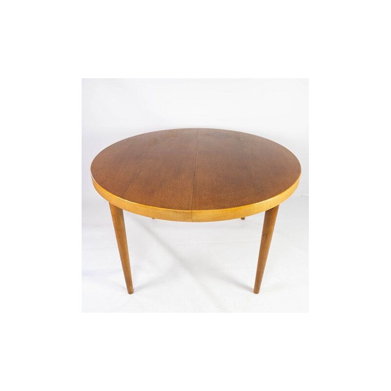 Vintage light wood table with two extensions by Omann Junior, 1960