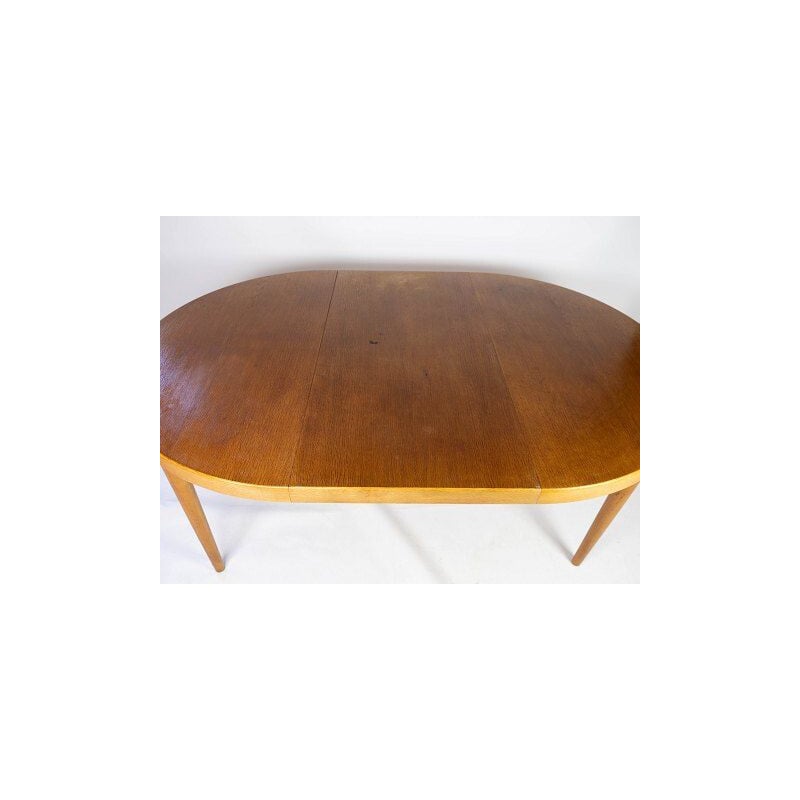 Vintage light wood table with two extensions by Omann Junior, 1960