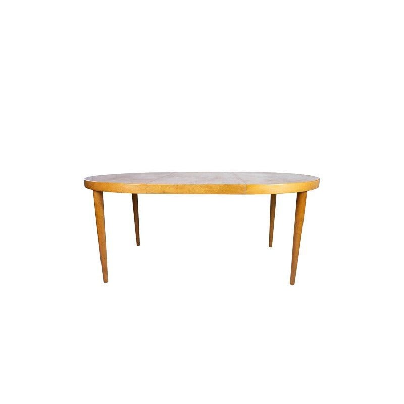 Vintage light wood table with two extensions by Omann Junior, 1960