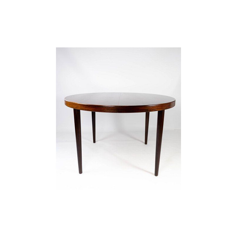 Vintage dining table in rosewood with two extensions by Omann Junior 1960s