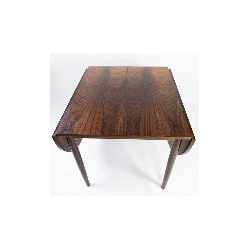 Vintage dining table with extensions in rosewood by Arne Vodder 1960s