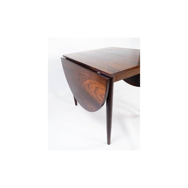 Vintage dining table with extensions in rosewood by Arne Vodder 1960s