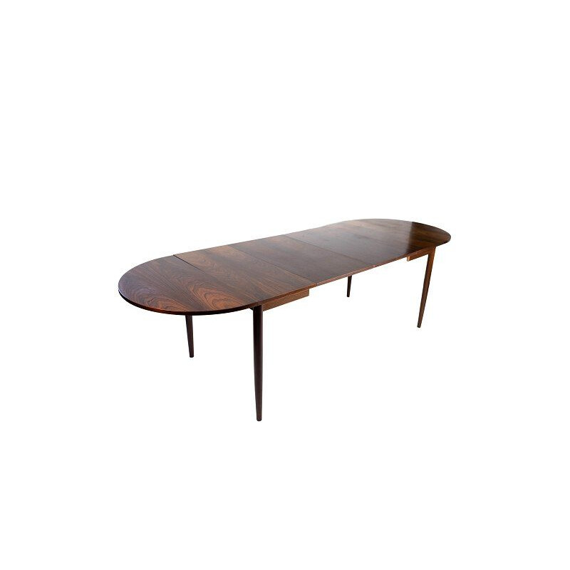 Vintage dining table with extensions in rosewood by Arne Vodder 1960s