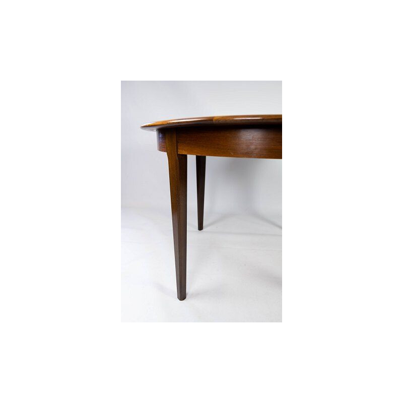 Mesa de jantar Vintage rosewood com duas folhas de extensão, Dinamarca 1960