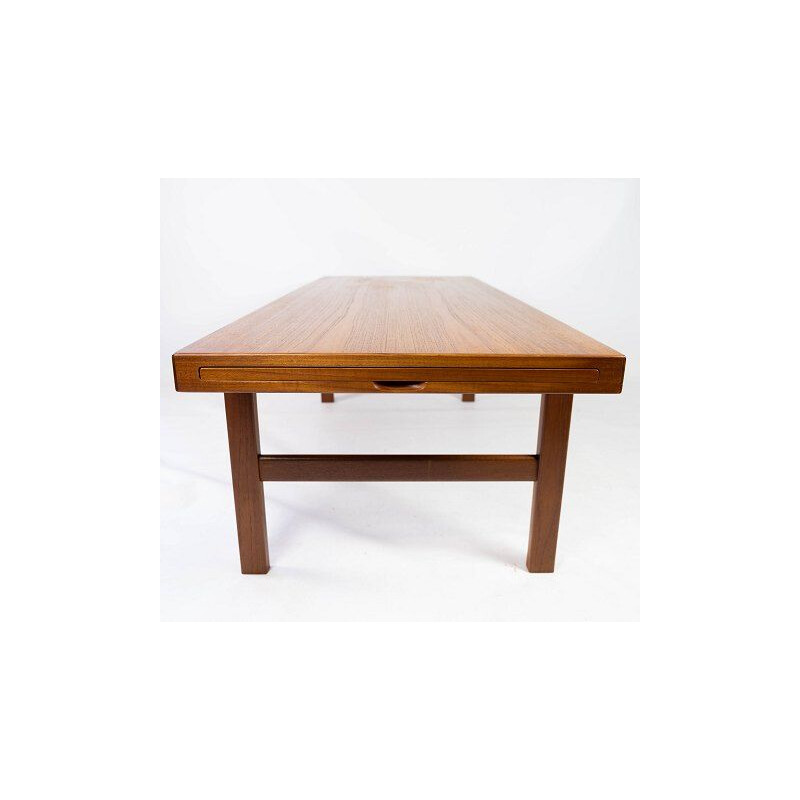 Tavolino vintage in teak con prolunghe, Danimarca 1960