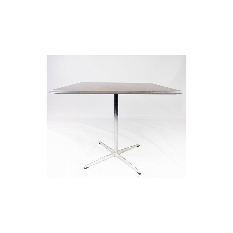 Table à manger vintage en métal et stratifié, par Arne Jacobsen pour Fritz Hansen