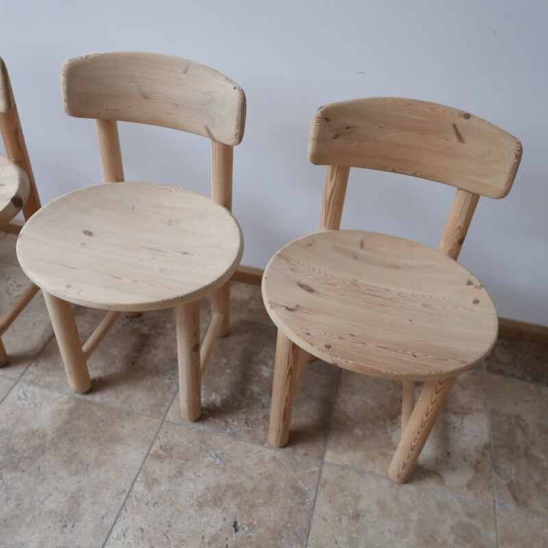 Set of 6 vintage pine chairs by Rainer Daumiller