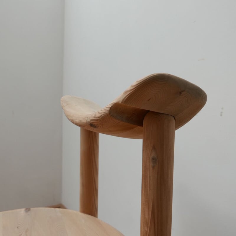 Ensemble de 6 chaises vintage en pin par Rainer Daumiller