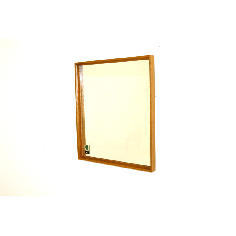 Vintage mirror in solid oak from Fröseke, Sweden 1960