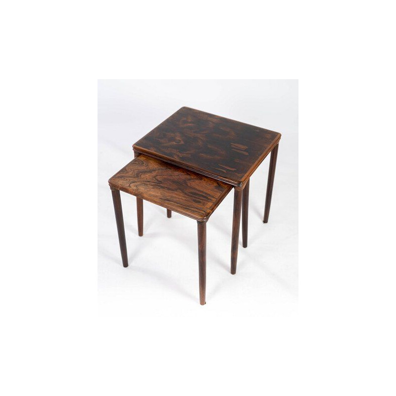 Vintage nesting tables in rosewood, Denmark 1960