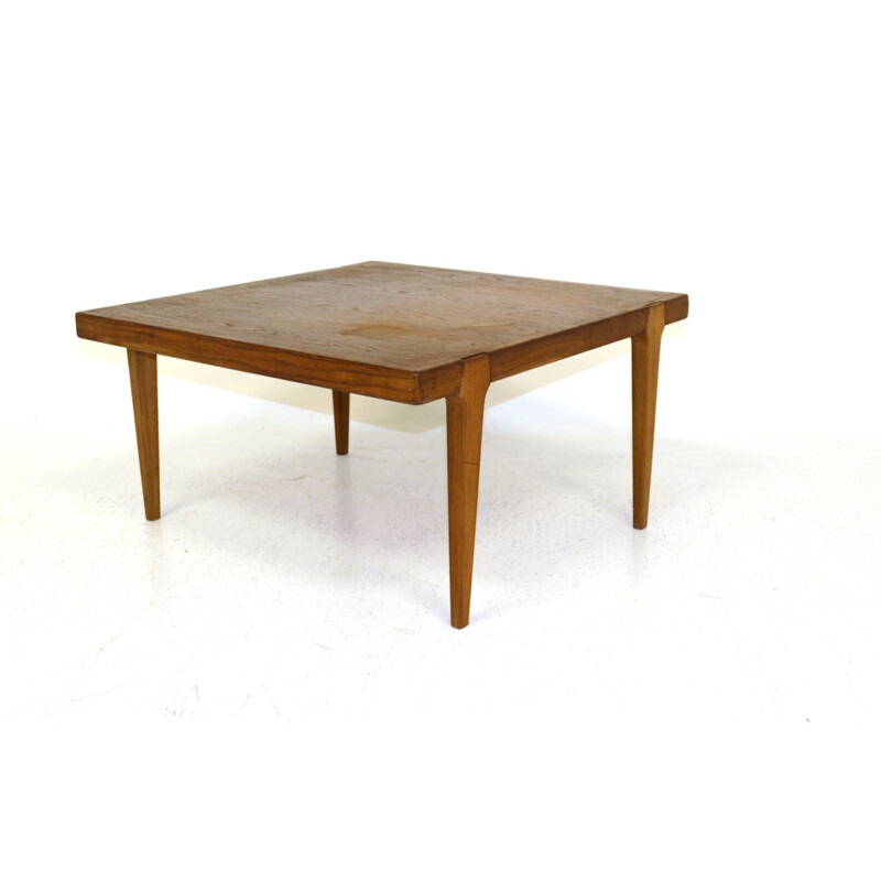 Vintage eiken salontafel, Zweden 1960