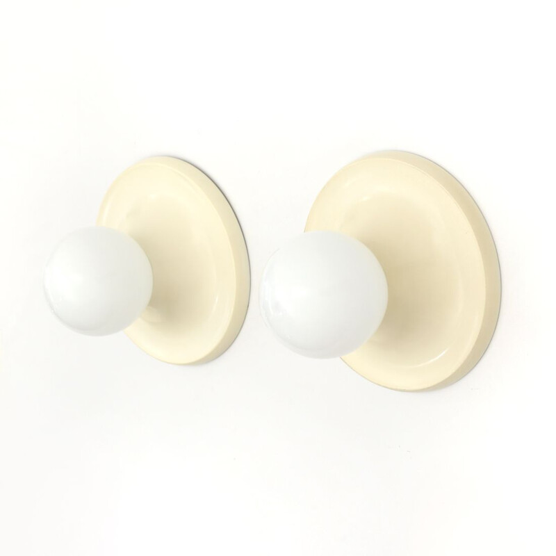 Pair of vintage ball of light sconces by Achille Castiglioni for Flos 1960s