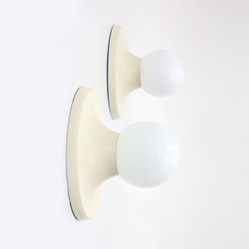 Pair of vintage ball of light sconces by Achille Castiglioni for Flos 1960s