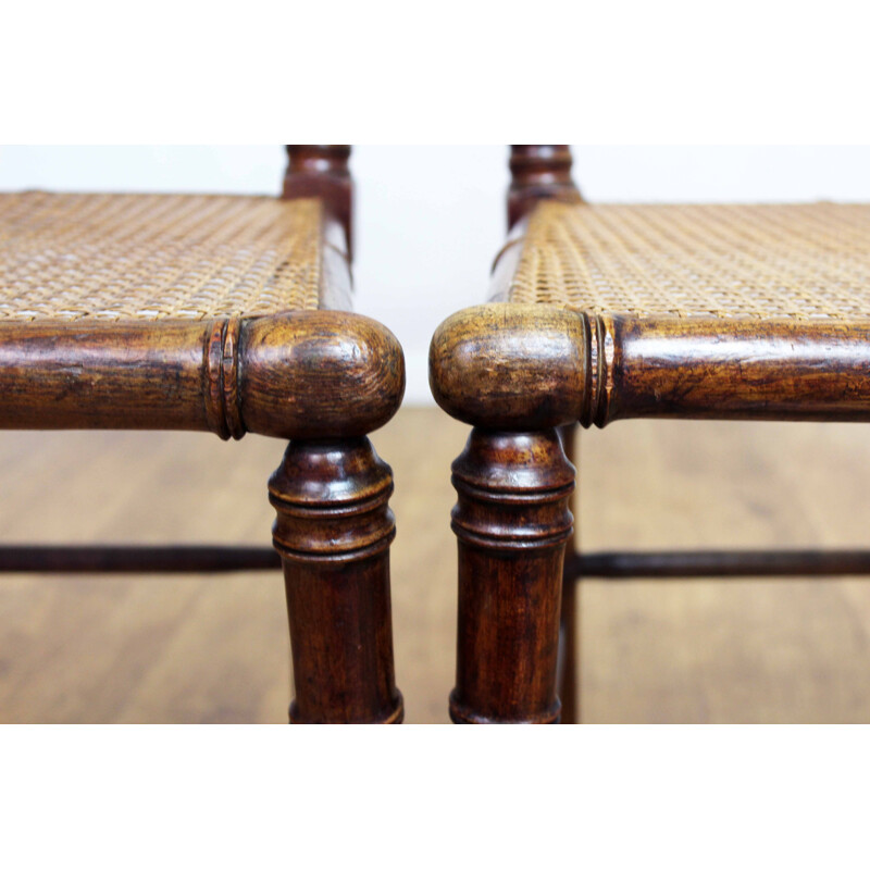 Par de cadeiras de madeira de faia vintage