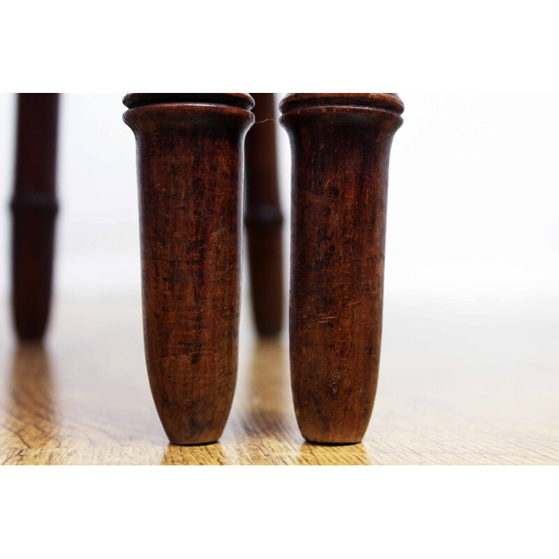 Paire de chaises vintage en hêtre imitation bambou
