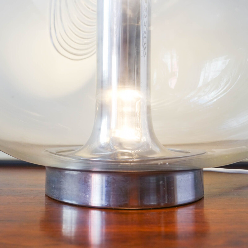 Vintage clear glass lamp model Futura 57192 by Koch &Lowy for Peill &Putzler Germany 1960s