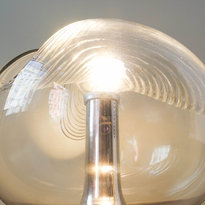 Lampe vintage en verre transparent de grande taille modèle Futura 57192 par Koch &Lowy pour Peill &Putzler Allemagne 1960