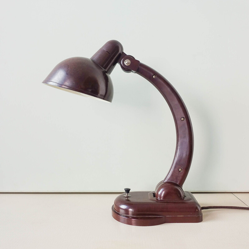 Lampe de table vintage en bakélite Christian Dell 1930