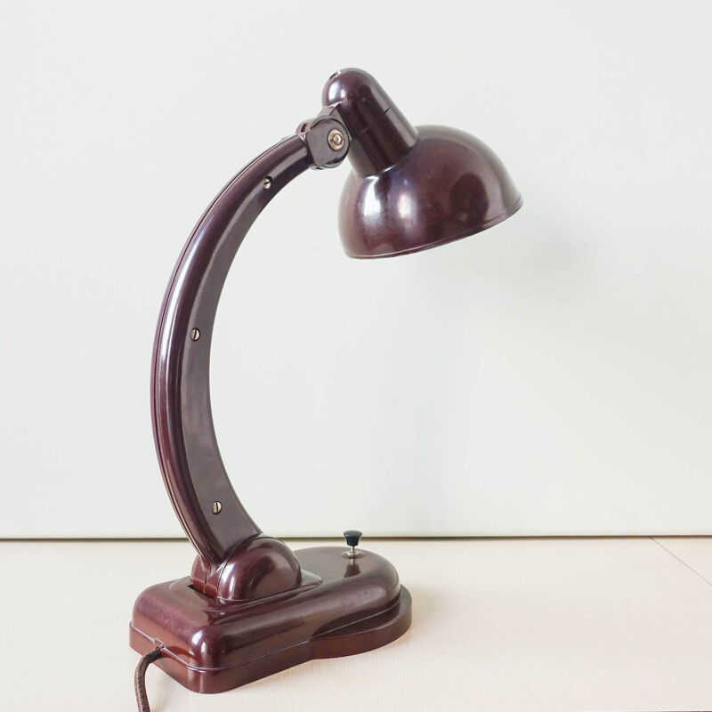 Vintage bakelite table lamp Christian Dell 1930s