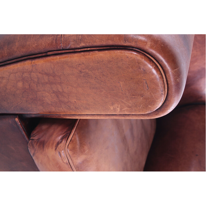 Pair of vintage sheepskin armchairs Netherlands 1980s