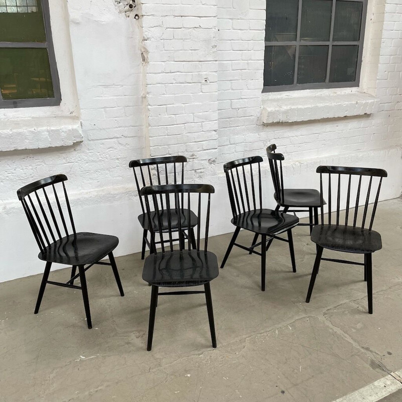 Set of 6 vintage chairs Ironica 1970s