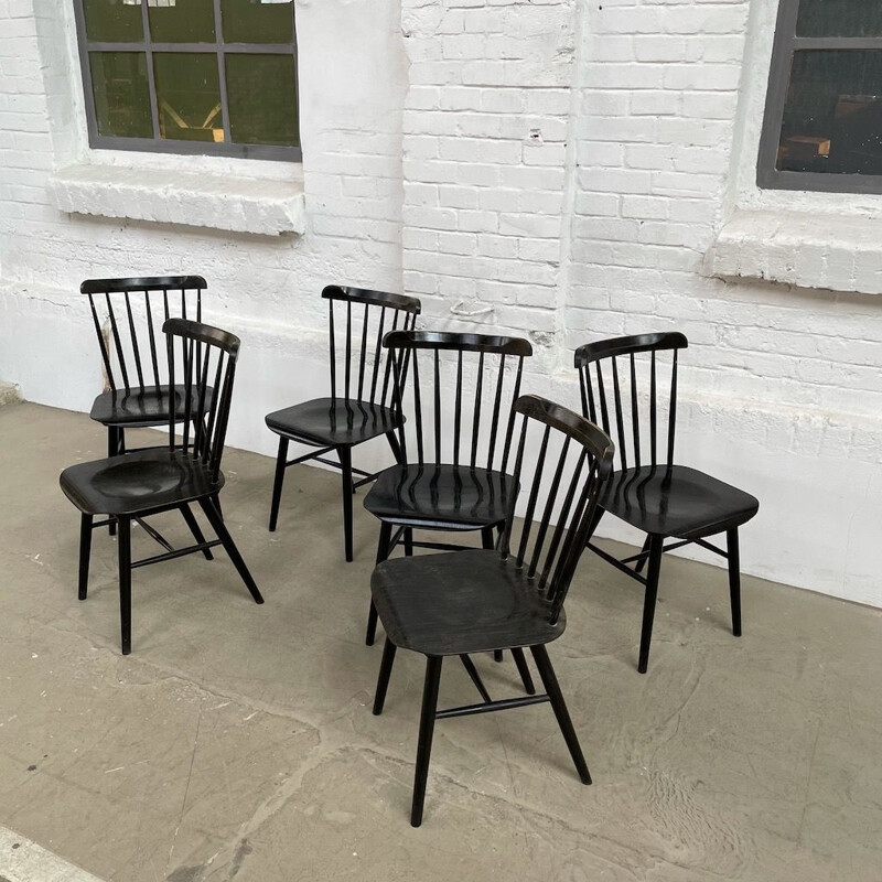 Set of 6 vintage chairs Ironica 1970s