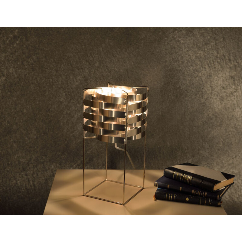 Tafellamp "Ganymedes" zilver van Max Sauze voor LIGNE SAUZE
