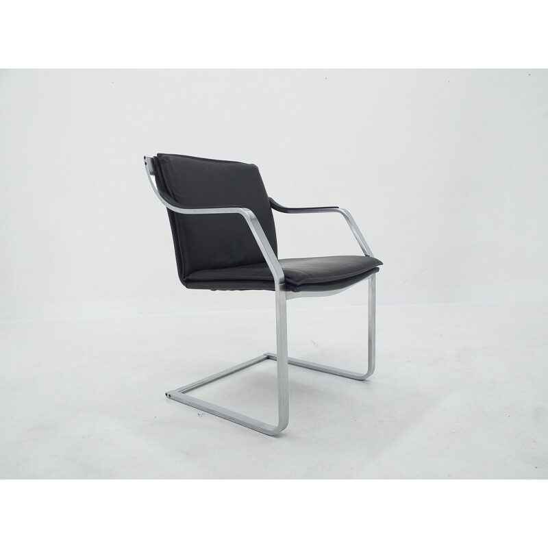 Vintage leather armchair from the Walter Knoll collection by Rudolf B. Glatzel 1980s