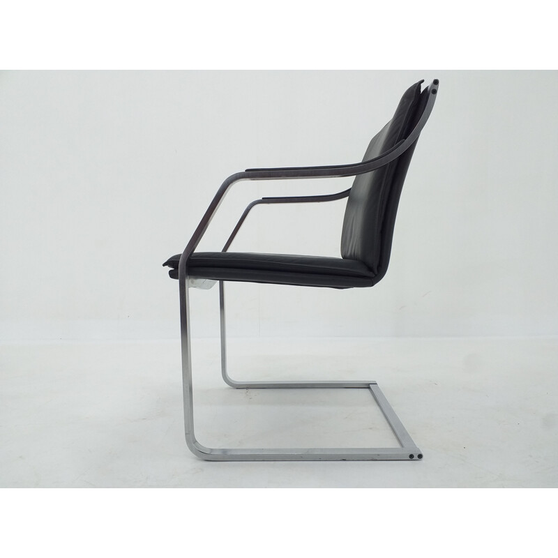 Vintage leather armchair from the Walter Knoll collection by Rudolf B. Glatzel 1980s