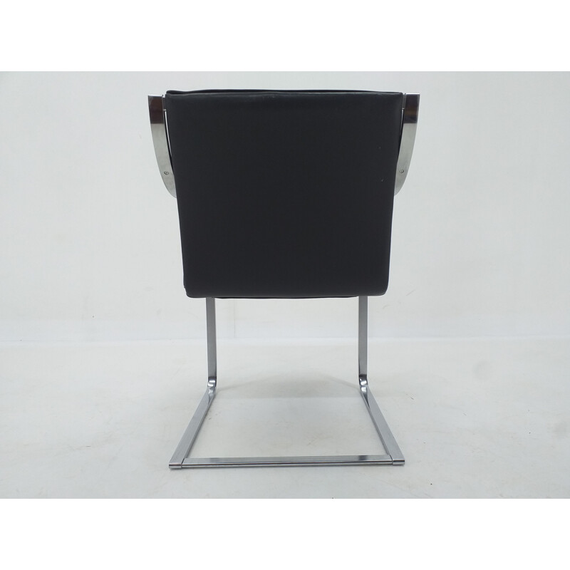 Vintage leather armchair from the Walter Knoll collection by Rudolf B. Glatzel 1980s