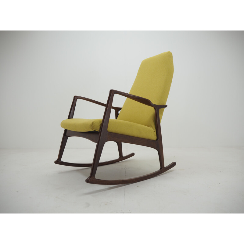 Vintage beech rocking chair Czechoslovakia 1960s