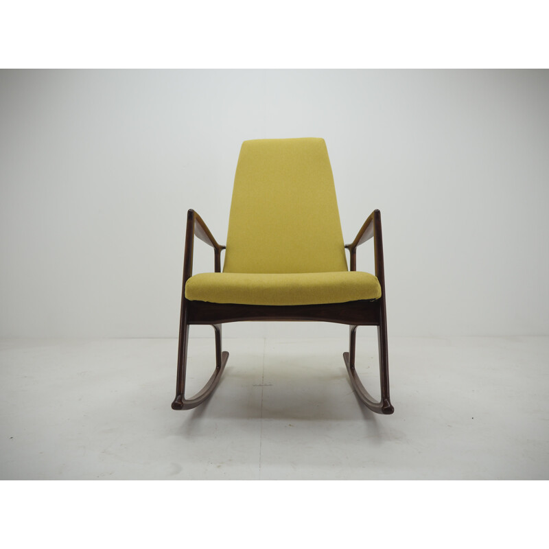 Vintage beech rocking chair Czechoslovakia 1960s