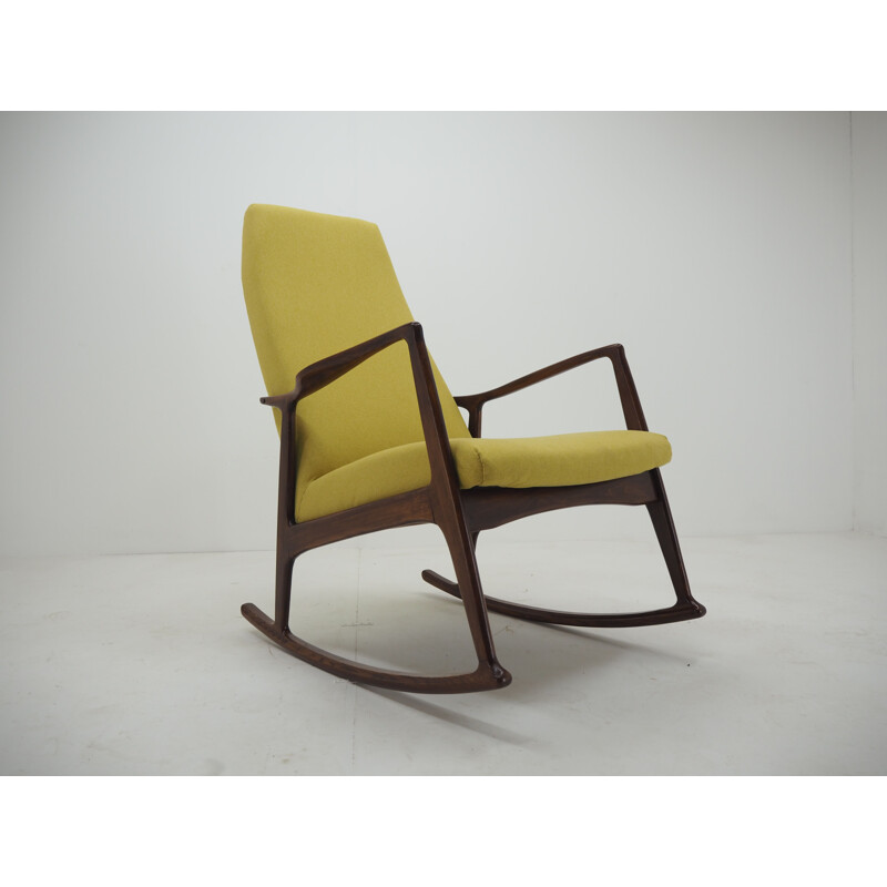 Vintage beech rocking chair Czechoslovakia 1960s