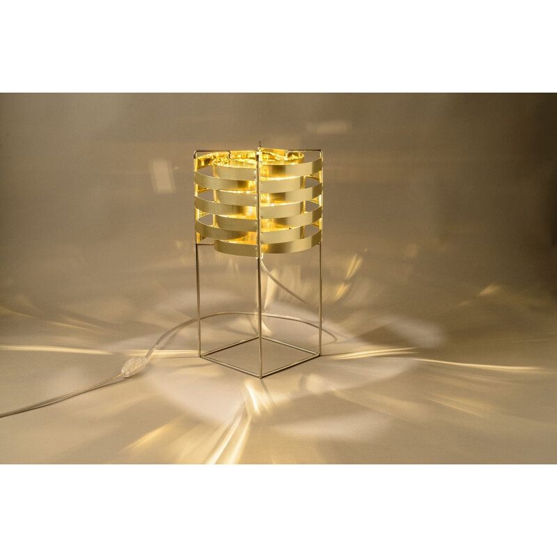 Lampada da tavolo "Ganymede" in oro di Max Sauze per LIGNE SAUZE