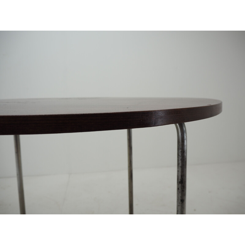 Mesa cromada vintage Bauhaus de Robert Slezak 1940