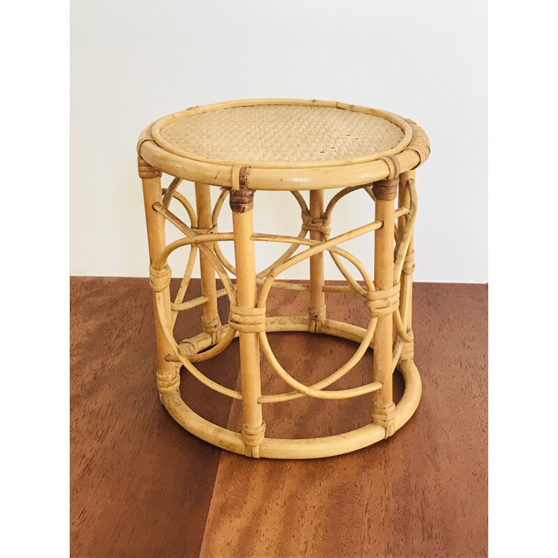 Vintage bottle holder in rattan France 1960s