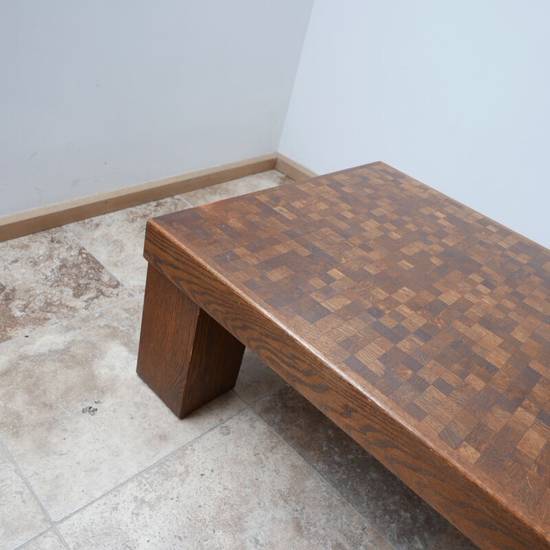 Vintage wenge marquetry coffee table by Rolf Middelboe &Gorm Lindum Denmark 1970s