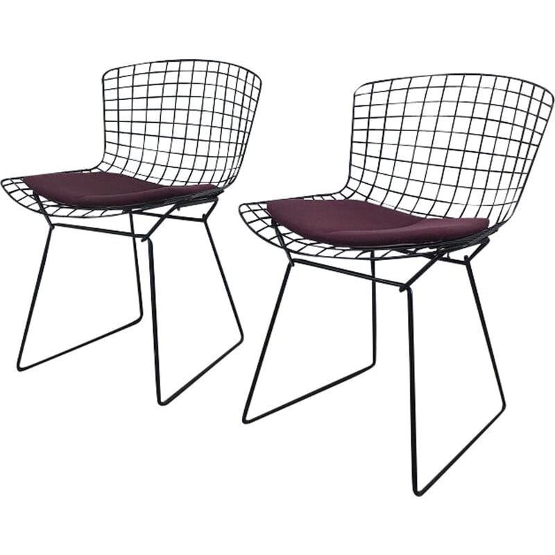 Pair of vintage chairs by Harry Bertoia Knoll 1970s