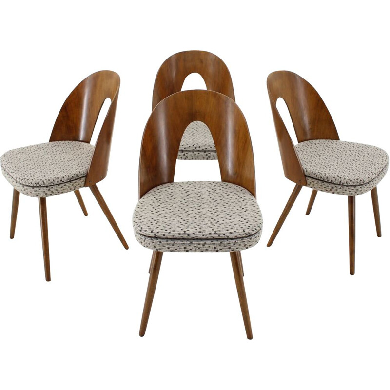 4 vintage dining chairs by Antonin Suman, Czechoslovakia 1960s