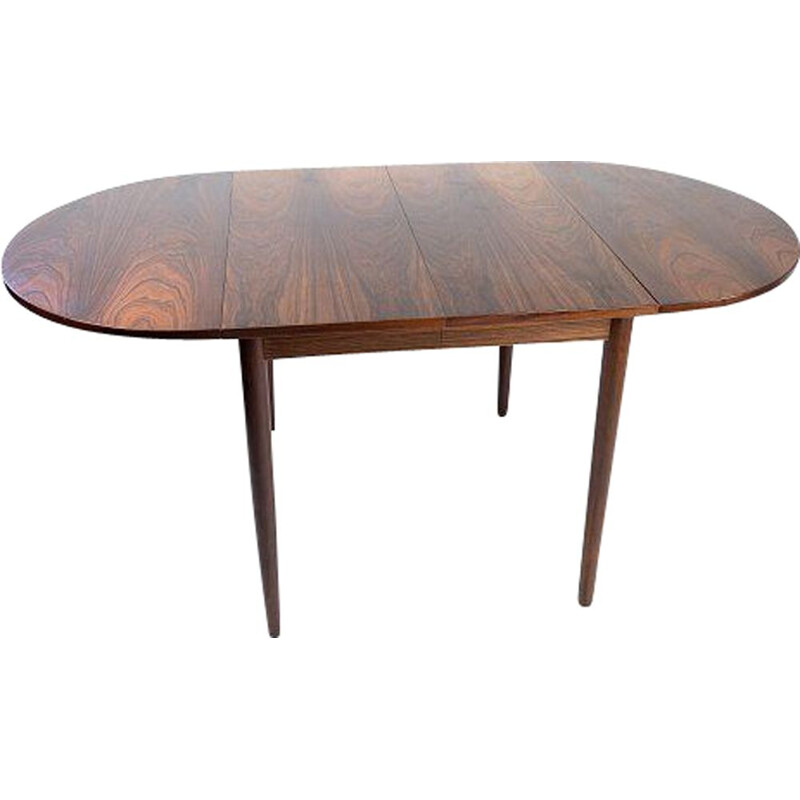 Vintage dining table with extensions in rosewood by Arne Vodder 1960s