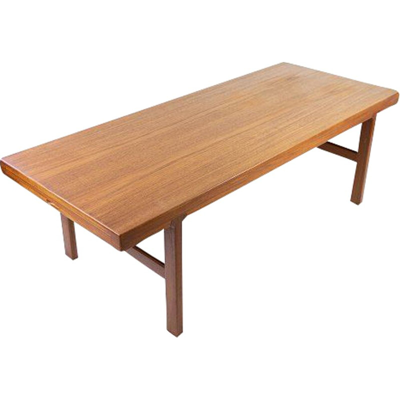 Vintage teak coffee table with extensions, Denmark 1960