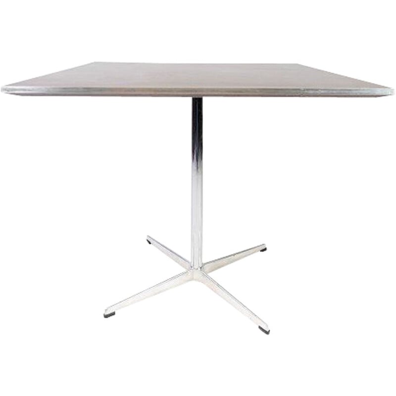 Table à manger vintage en métal et stratifié, par Arne Jacobsen pour Fritz Hansen