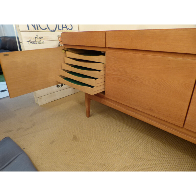 Vintage oak sideboard, Ib KOFOD-LARSEN - 1950s