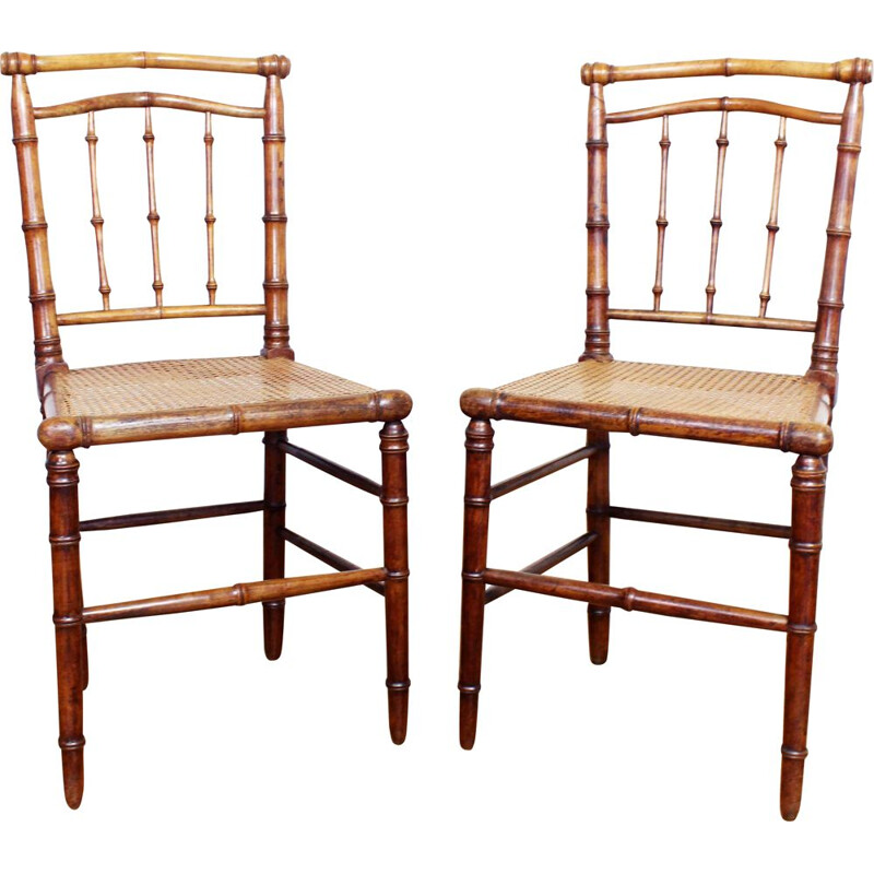 Coppia di sedie vintage in faggio